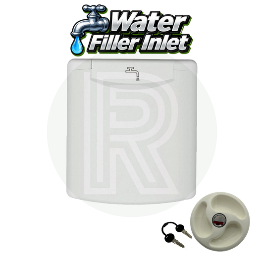 Fawo White Water Filler with Magnetic Flap - Complete with Locking Cap & Keys