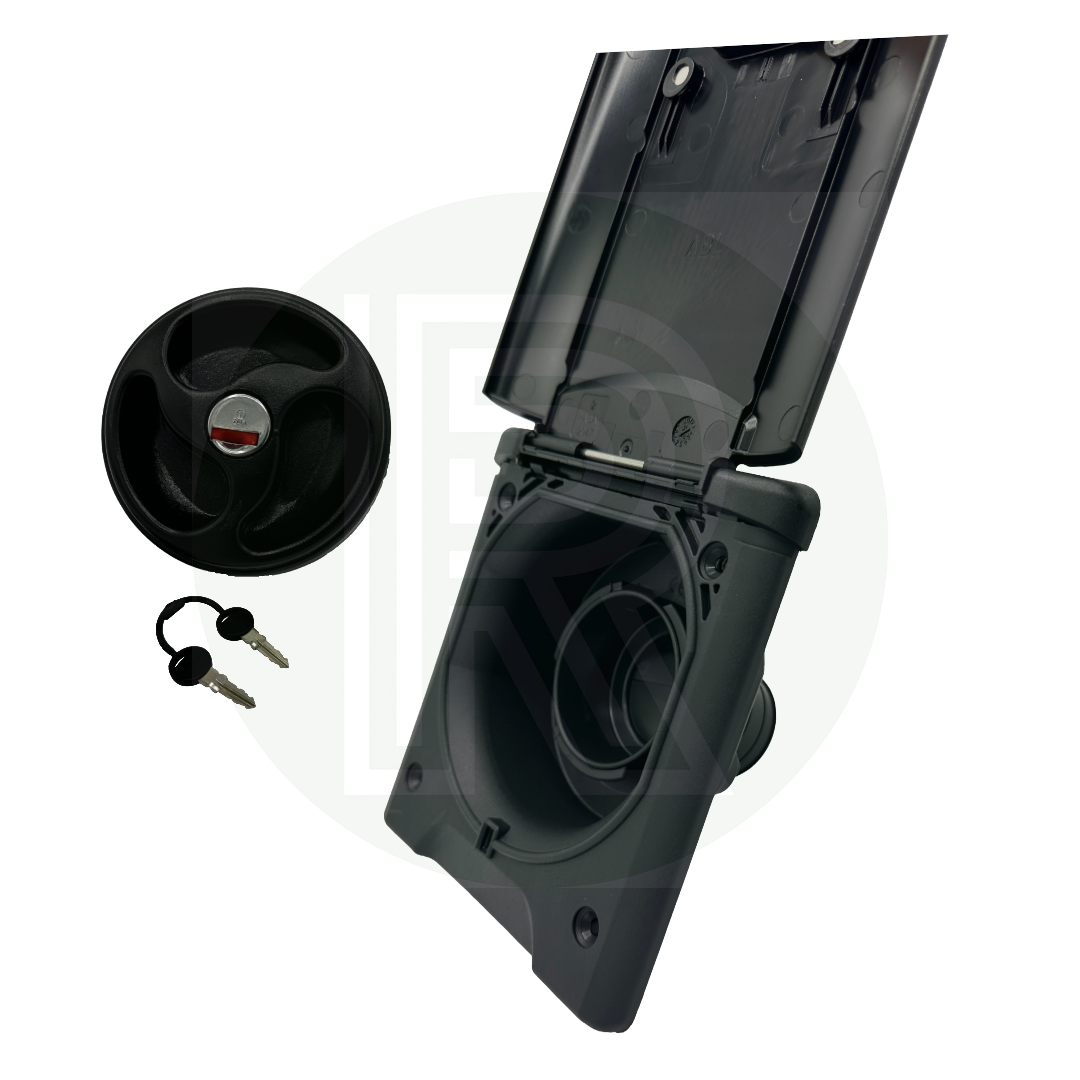 Fawo Black Water Filler with Magnetic Flap - Complete with Locking Cap & Keys