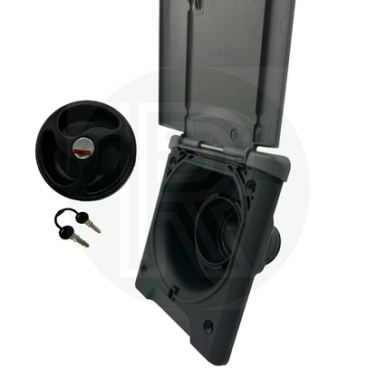 Fawo Grey Water Filler with Magnetic Flap - Complete with Locking Cap & Keys