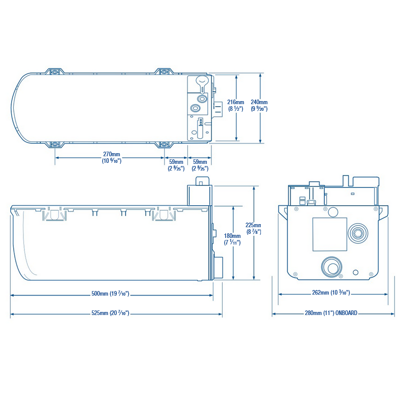 Whale Expanse Onboard Water Heater 8ltr - LPG Gas & 240v Electric Model