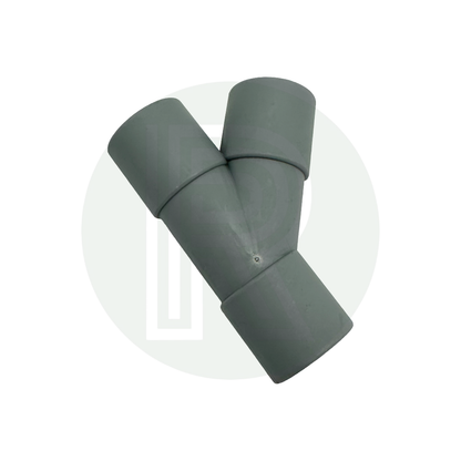 28mm Push Fit Grey "Y" Piece Waste Pipe Connector