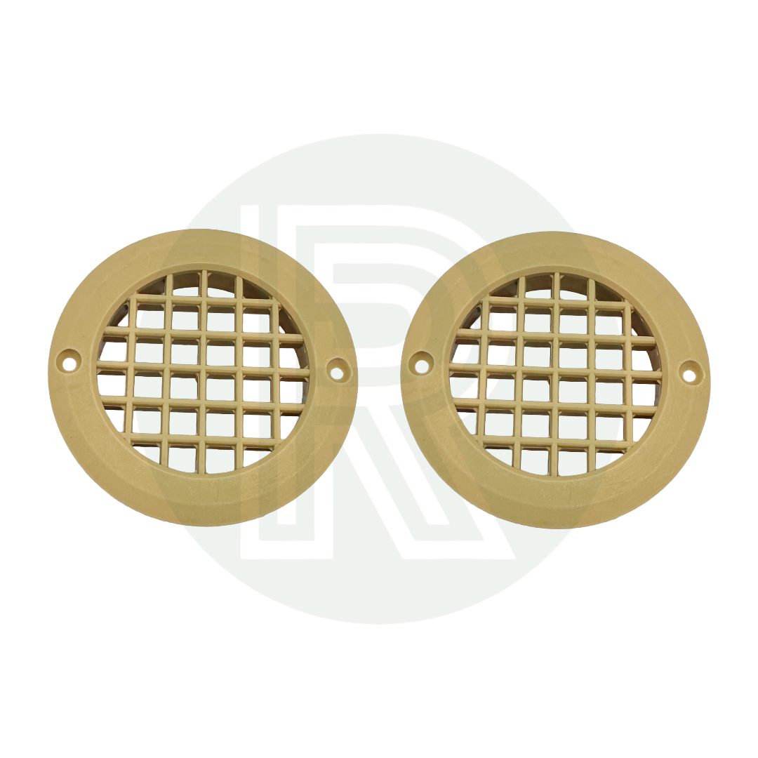 Beige floor and wall vents pack of 2 for motorhome caravan campervan and marine ventilation systems