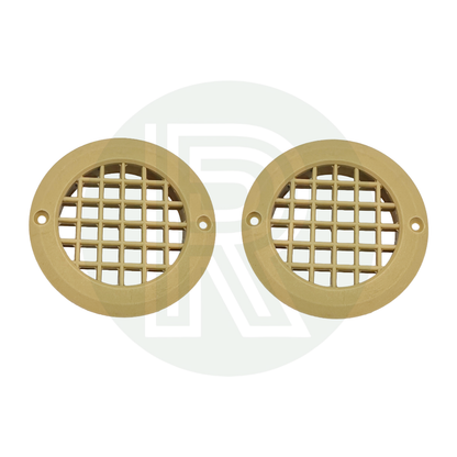 Beige floor and wall vents pack of 2 for motorhome caravan campervan and marine ventilation systems