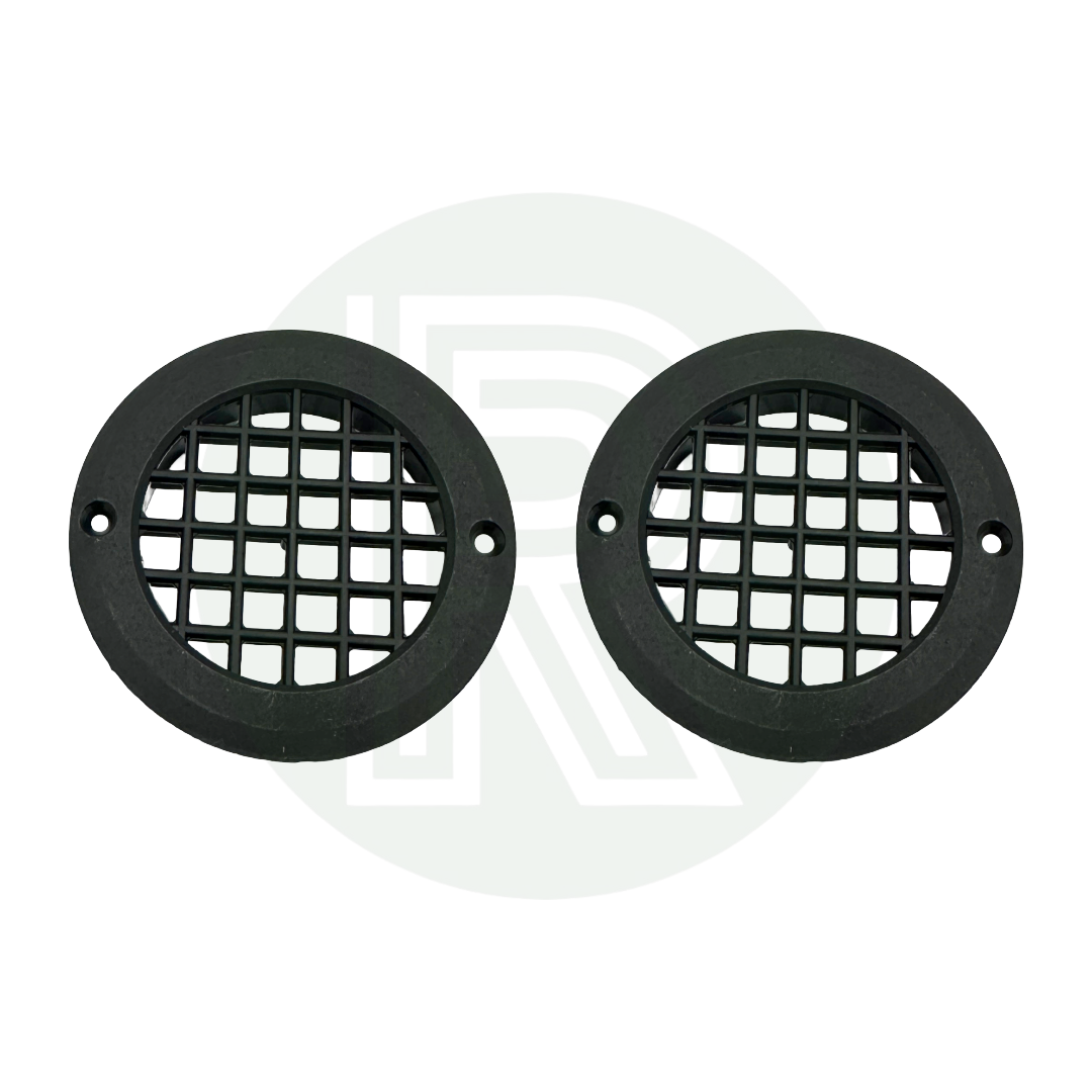 Black floor and wall vents pack of 2 for motorhome caravan campervan and marine ventilation systems