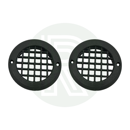 Black floor and wall vents pack of 2 for motorhome caravan campervan and marine ventilation systems
