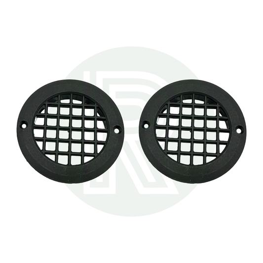 Black floor and wall vents pack of 2 for motorhome caravan campervan and marine ventilation systems