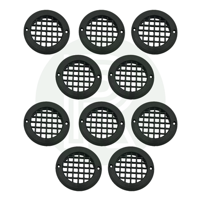 Black round vent grille pack of 5 for caravan motorhome campervan furniture and ventilation installations