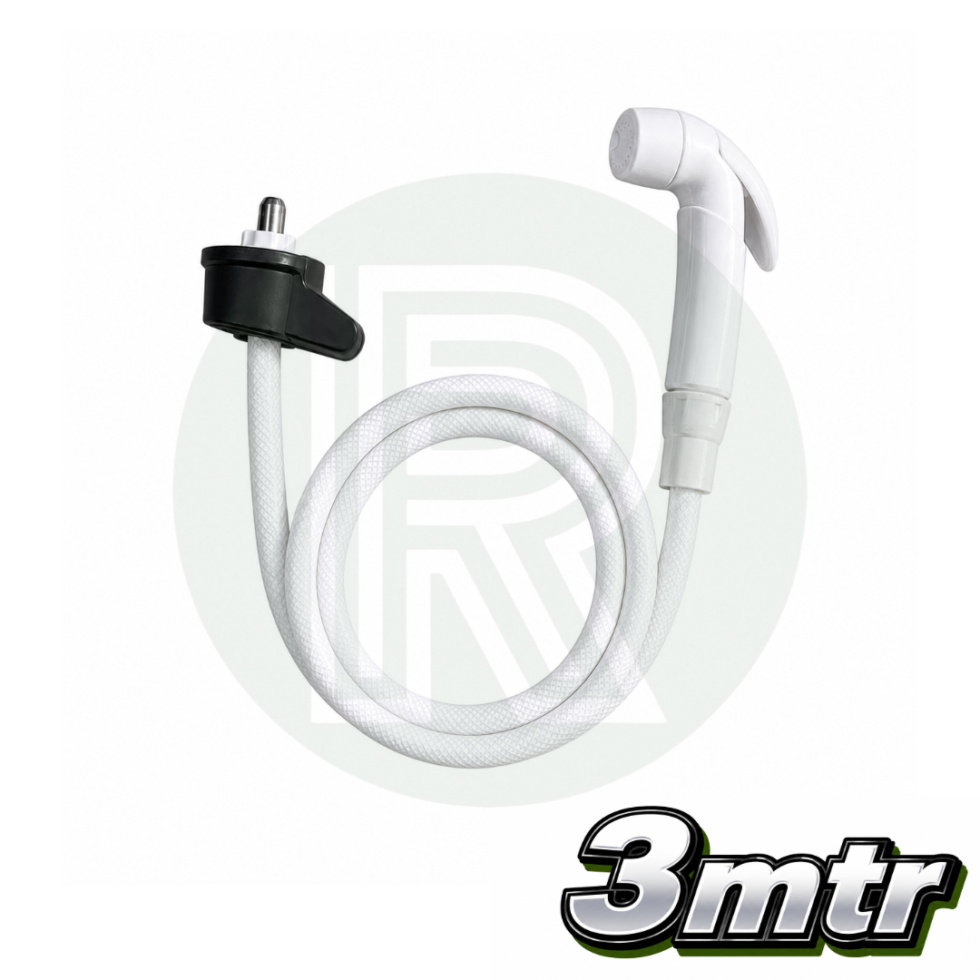 Bullfinch external shower head and 3mtr hose for caravan, campervan and motorhome exterior shower point