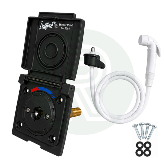 Bullfinch external shower point complete kit in black with shower hose, handset and fixings