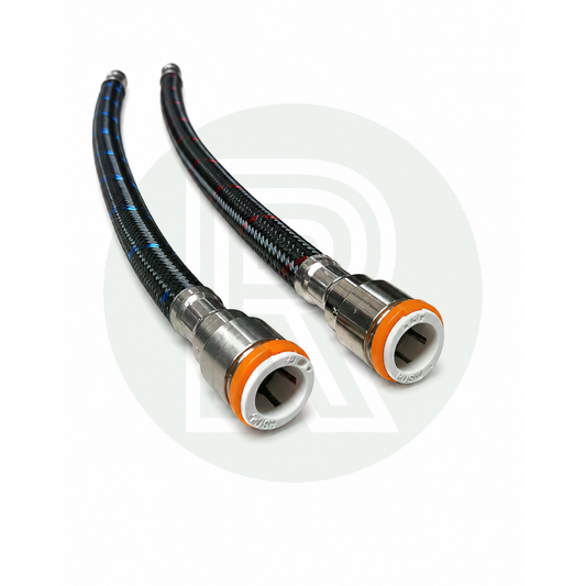 Caraflo Flexi Tap Hose Tails showing 12mm Female Pushfit ends