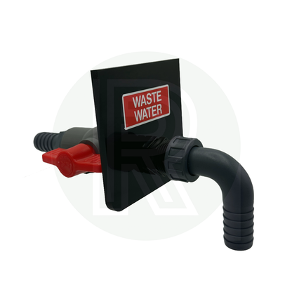 Caravan waste water sill mounted drain valve for 20mm internal diameter waste hose