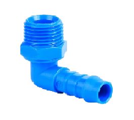 Male 3/8" BSP to Male 3/8" (10mm) Elbow Hose Fitting