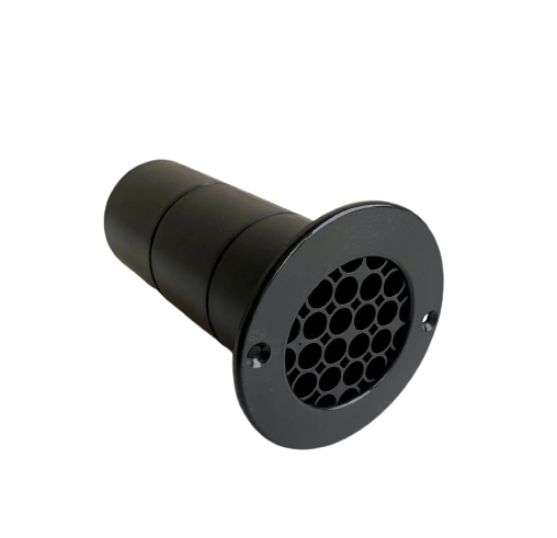 1 x Black Gas Drop Out Round Floor Vent 75mm x 120mm