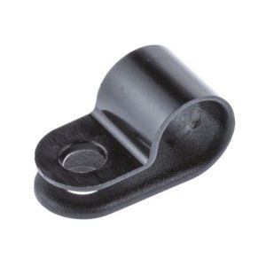 Pack of 50 x 12mm Plastic P Clips - Black