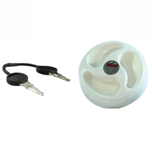 Replacement Water Filler Cap With Keys - White