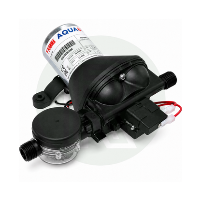 Fiamma Aqua 8F 12V 10 litre water pump supplied with integrated inlet filter for caravan and motorhome