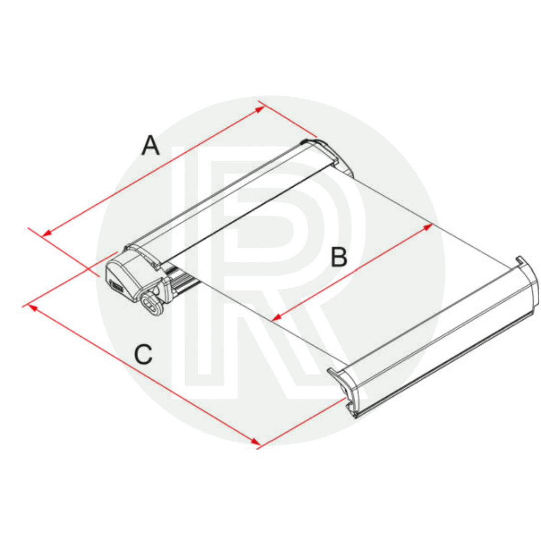 Fiamma F80s technical dimensions