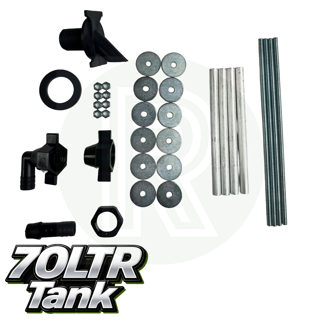 Fiamma Tank 70 fresh water tank installation fittings and mounting hardware