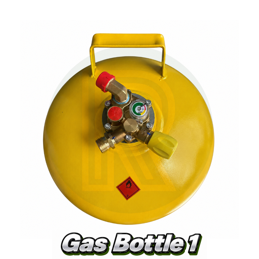 Top view of genuine Gaslow refillable LPG cylinder valve
