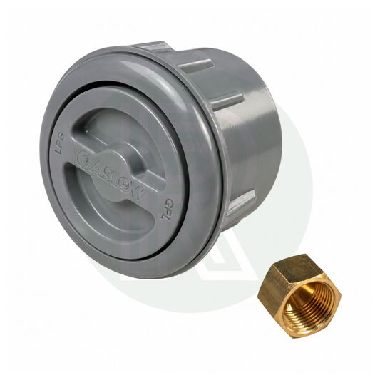Gaslow transfer kit grey external LPG filling point with brass adaptor