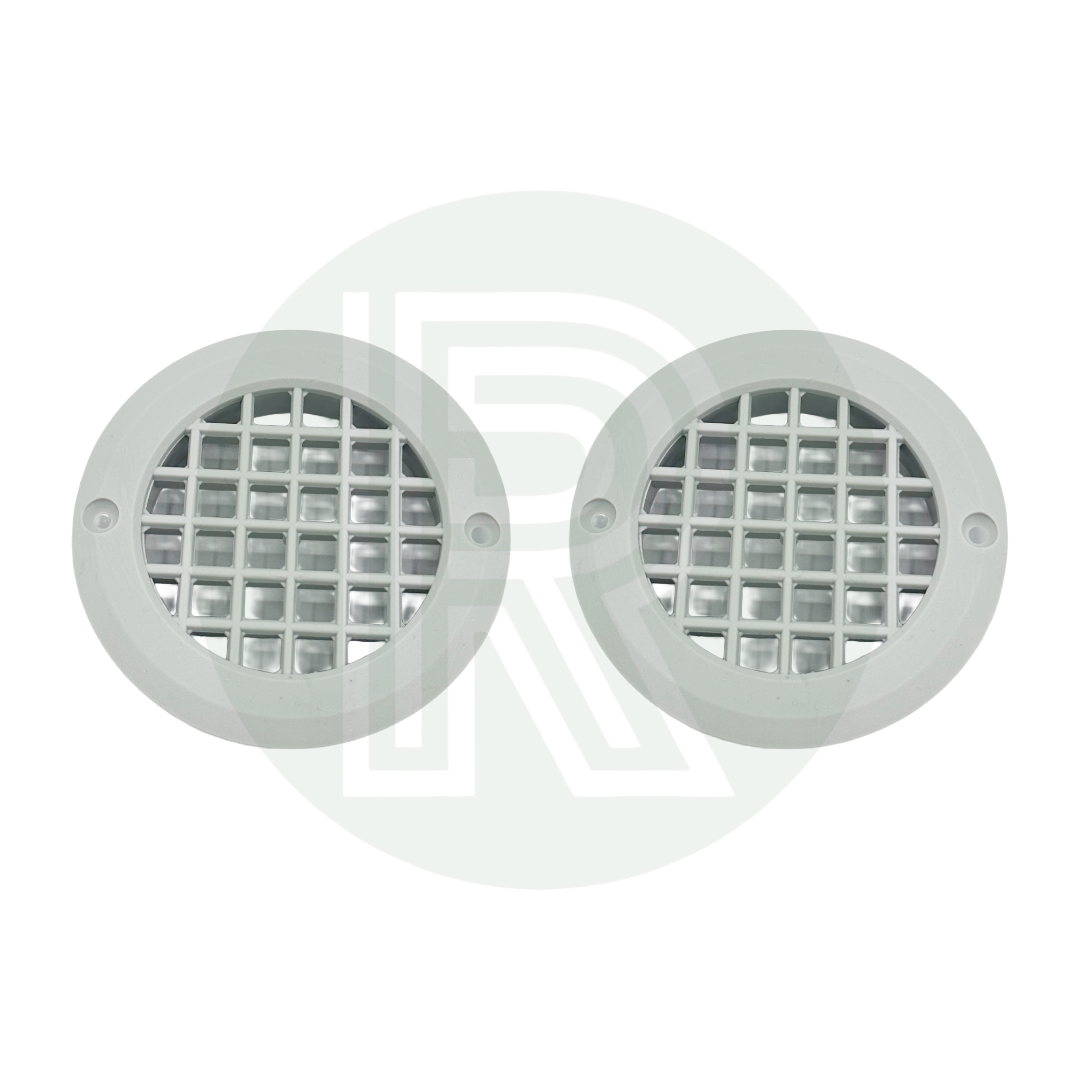 Grey floor and wall vents pack of 2 for motorhome caravan campervan and marine ventilation systems