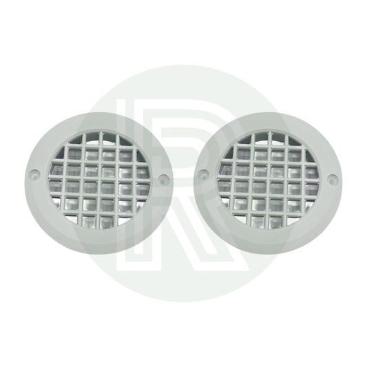Grey floor and wall vents pack of 2 for motorhome caravan campervan and marine ventilation systems