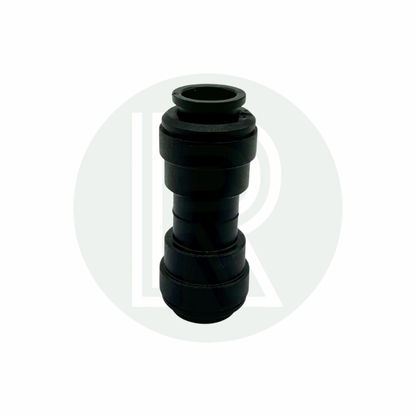 Front view of John Guest Speedfit 12mm straight connector