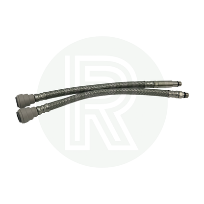 Pair of 300mm John Guest 12mm push fit x M10 flexi tap hose tails for caravan motorhome campervan and boat taps