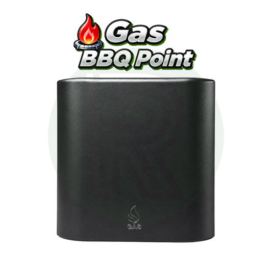 PLS Element External Gas BBQ Point with magnetic flap in black for caravan motorhome campervan and outdoor kitchens