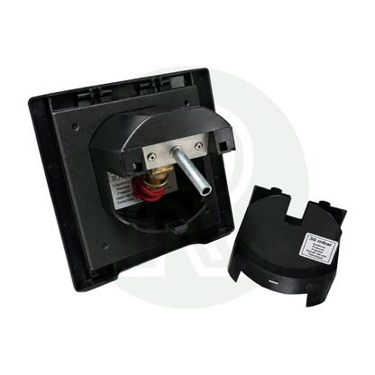 Rear view of PLS Element External Gas BBQ Point showing mounting and gas connection
