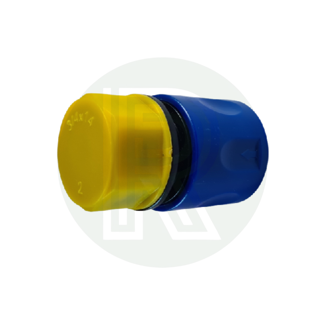 Quick release male blanking cap for motorhome and campervan sill mounted fresh water fill point