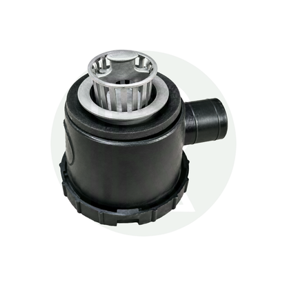Reich 39mm sink waste with removable strainer basket removed showing straight 25mm outlet