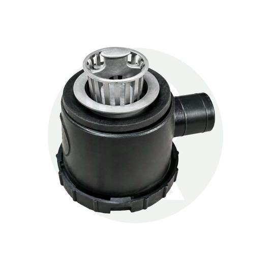 Reich 39mm sink waste with removable strainer basket removed showing straight 25mm outlet