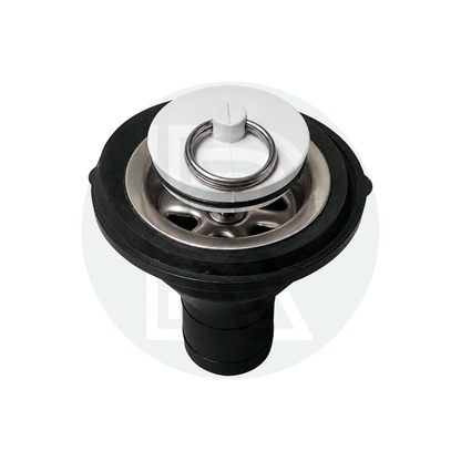 Reich black straight sink waste for 39mm hole with 25mm outlet