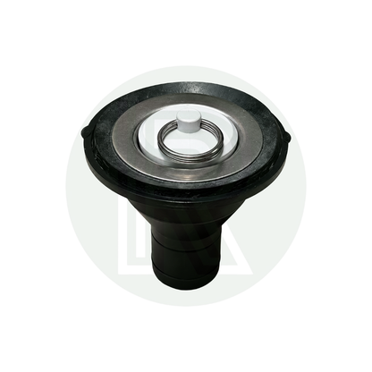 Reich black straight sink waste with strainer and plug for 33mm sink hole with 25mm outlet for caravans motorhomes and campervans