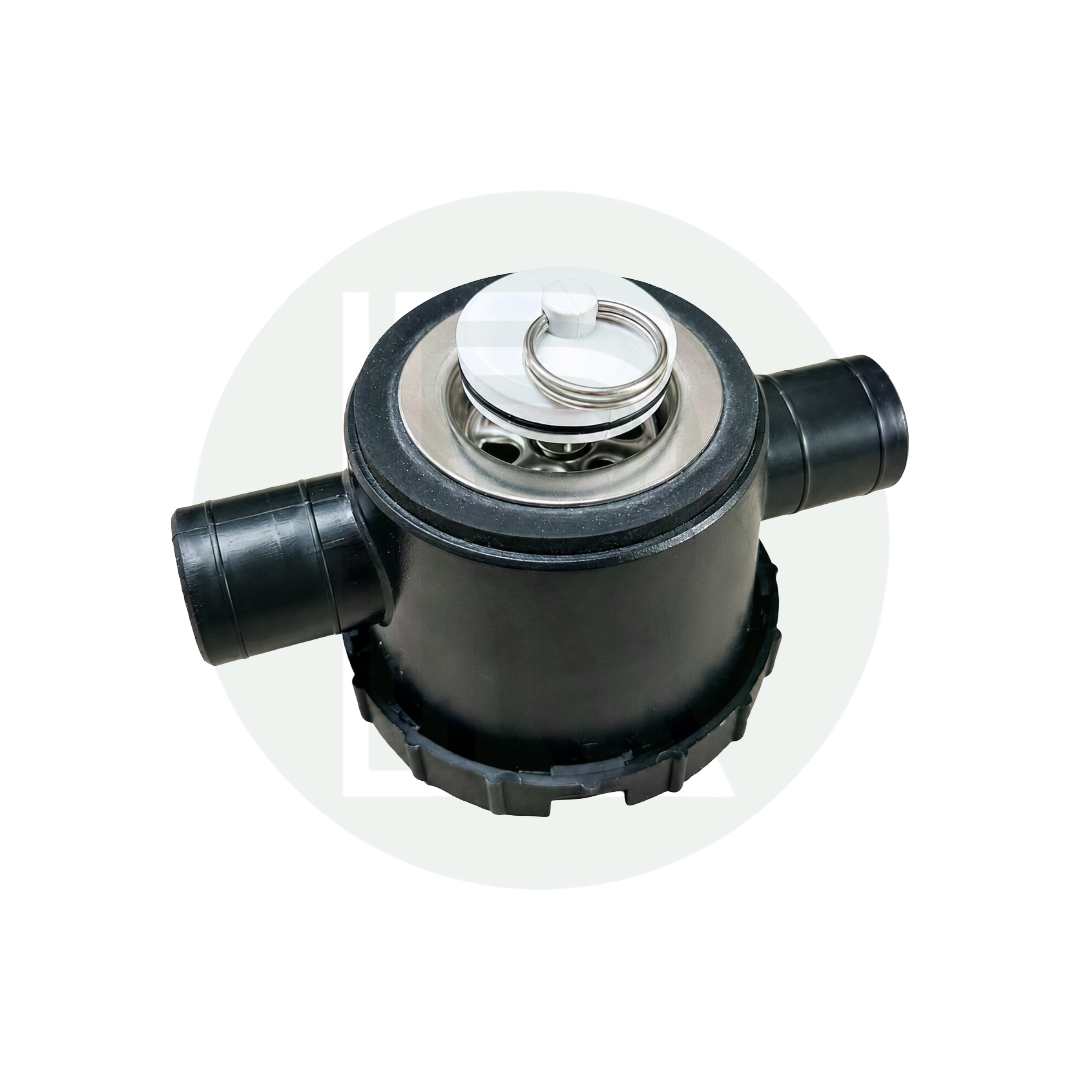 Reich 33mm sink waste syphon trap with removable plug and 25mm inline outlet for caravan sink waste systems