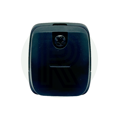 Top view of cable seal showing central fastening screw and dual cable channels.