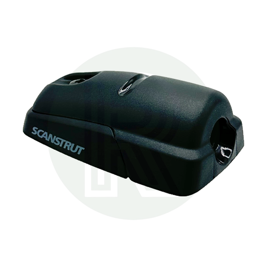Angled view of cable seal with cable entry point, designed for watertight cable routing.