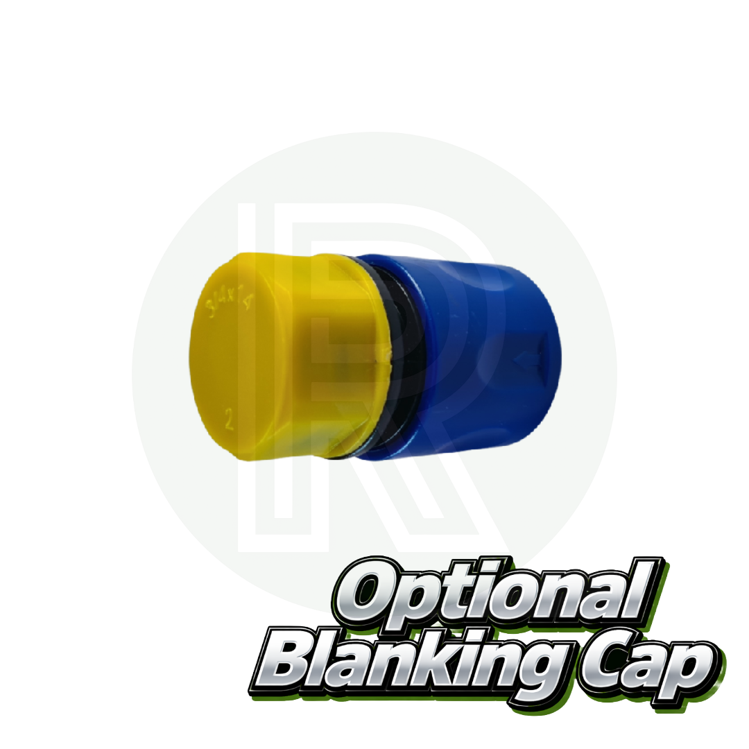 Optional female blanking cap for sill mounted fresh water inlet