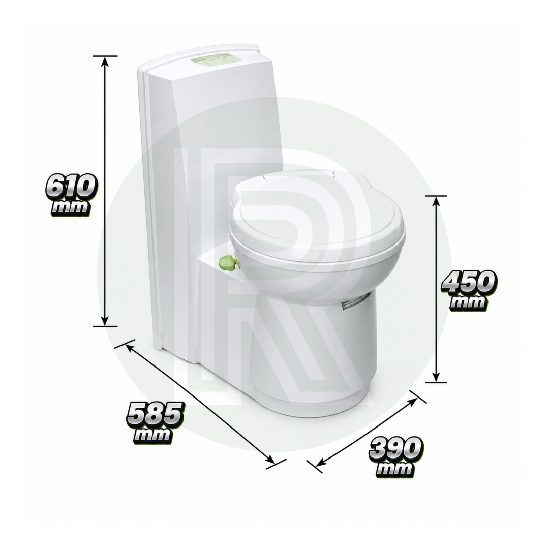 Thetford S260-CS separation toilet dimensions for motorhome and campervan installation
