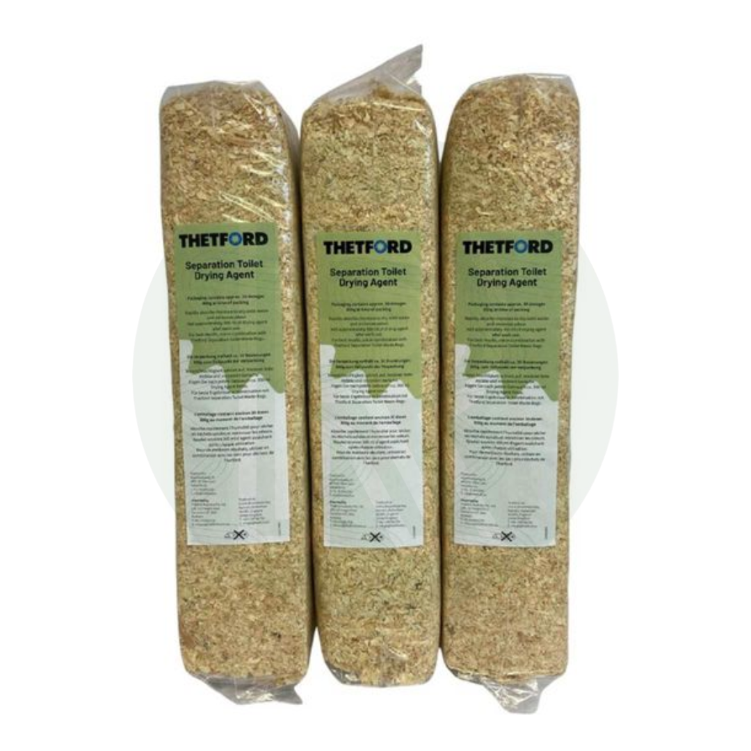 Thetford Separation Toilet Drying Agent 3 pack biodegradable wood fibre for solid waste containers