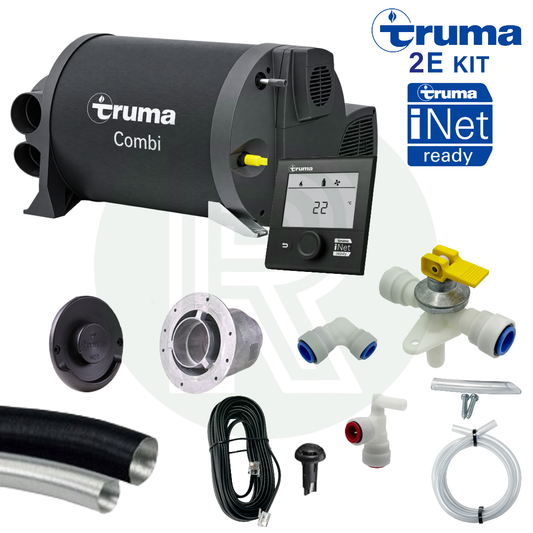 Truma Combi 2E boiler with iNet X control panel and complete installation kit