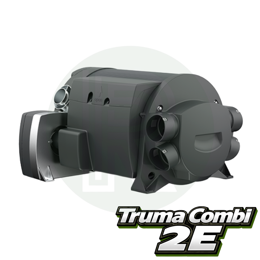 Truma Combi 2E boiler rear view showing heating duct and connection points