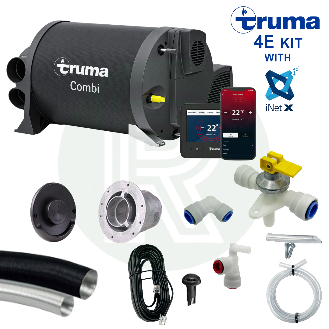 Truma Combi 4E boiler with iNet X control panel and complete installation kit
