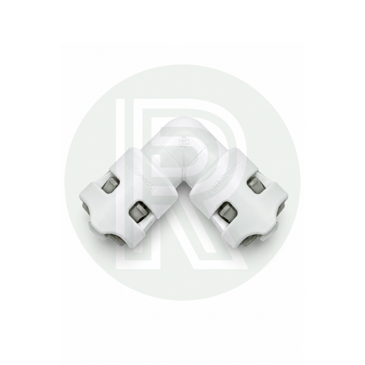 Whale 12mm Equal Elbow Pushfit Connector showing both 12mm pipe connections