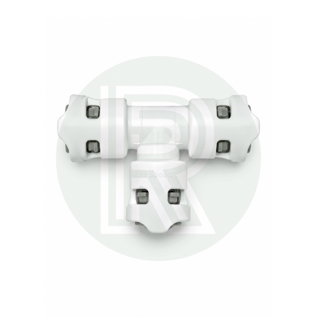 Whale 12mm Pushfit Equal Tee Connector for caravan and motorhome water systems
