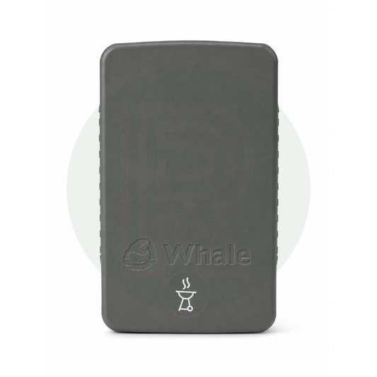 Whale Easi-Slide grey BBQ gas icon lid front view