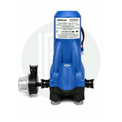 Whale Watermaster 12V 8.0L/min 30 PSI Water Pump with filter fitted