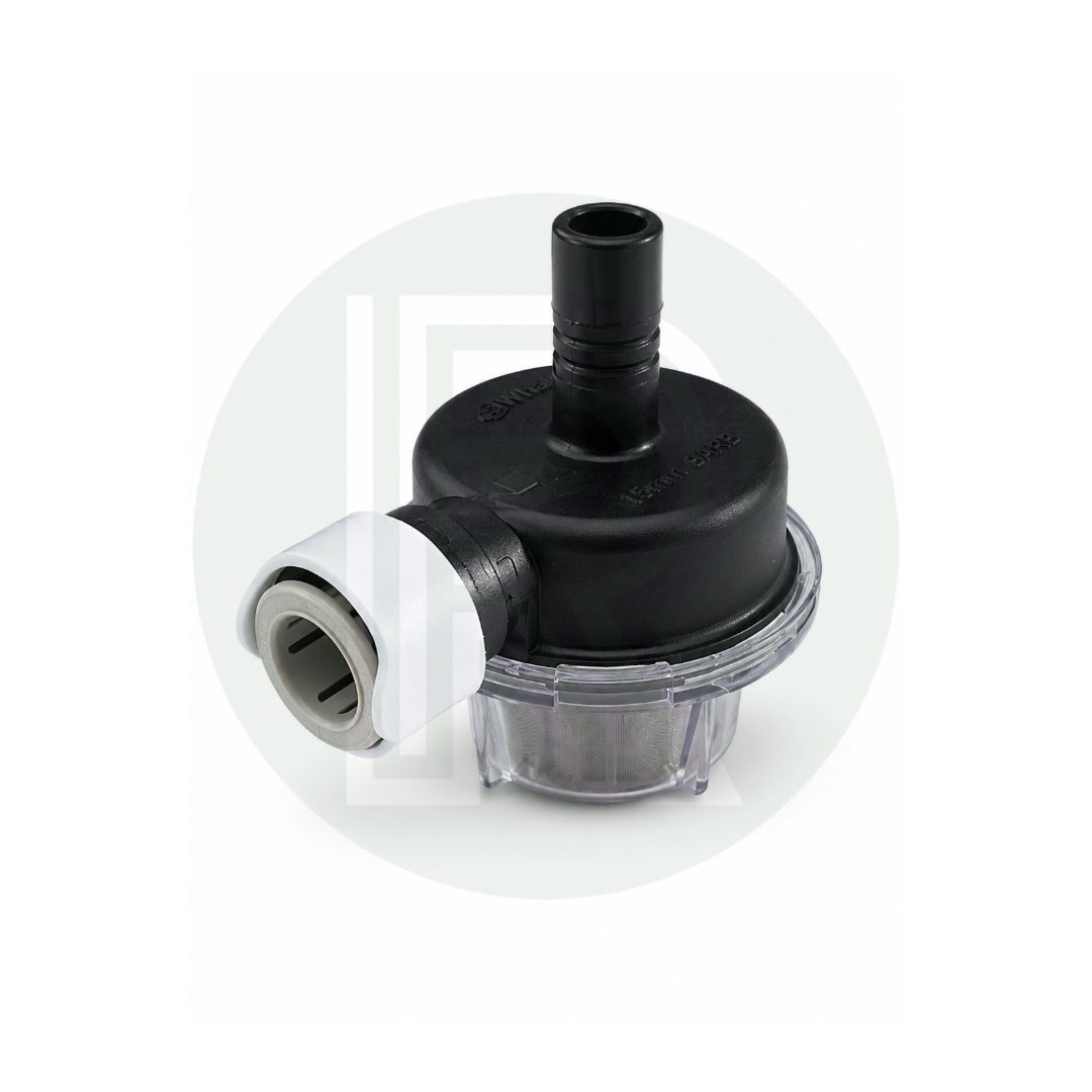 Whale Watermaster water pump inlet filter and strainer with 15mm connection