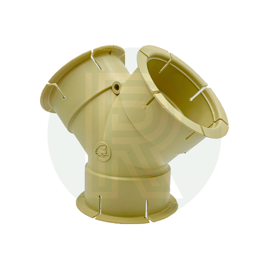 Whale Y Piece Connector Beige 65mm for caravan and motorhome ducting
